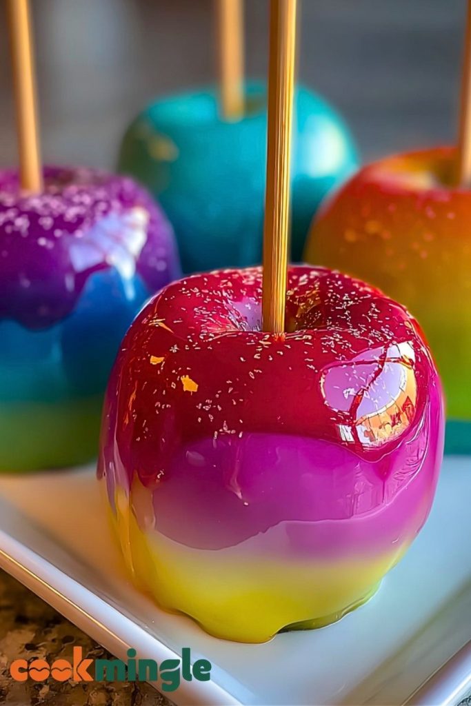 Rainbow Candy Apples