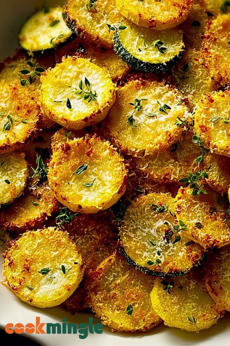 Roasted Summer Squash with Parmesan Garnished