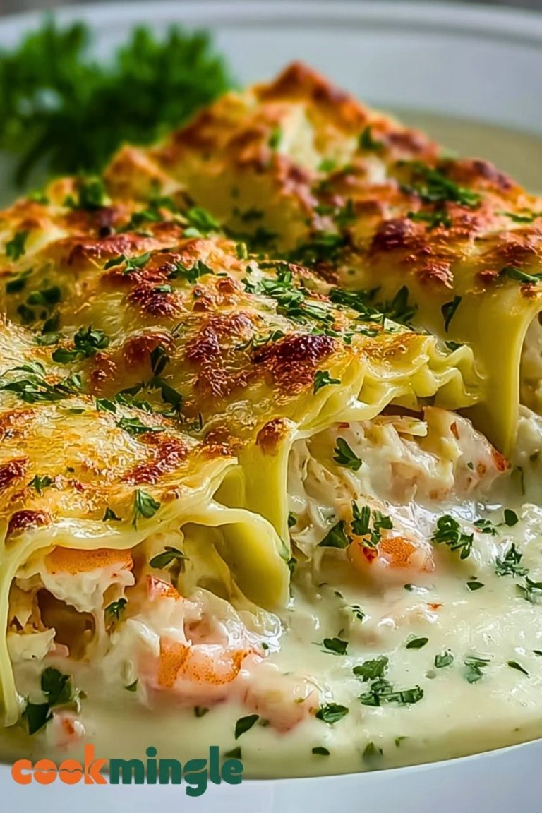 Shrimp Crab Alfredo Roll Ups