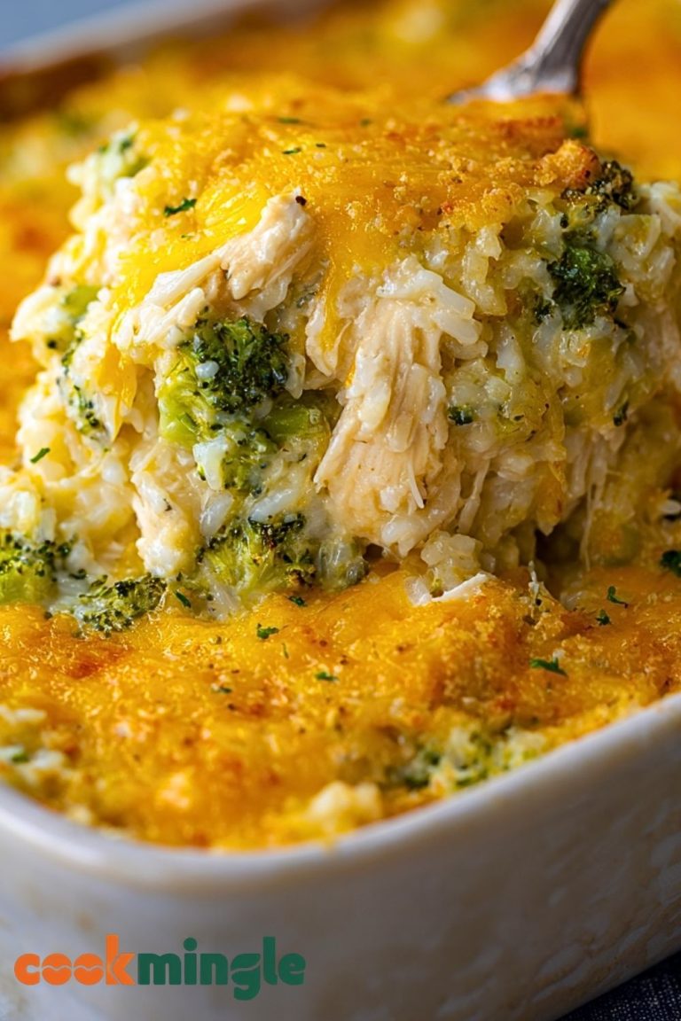Cheesy Broccoli Chicken and Rice Casserole