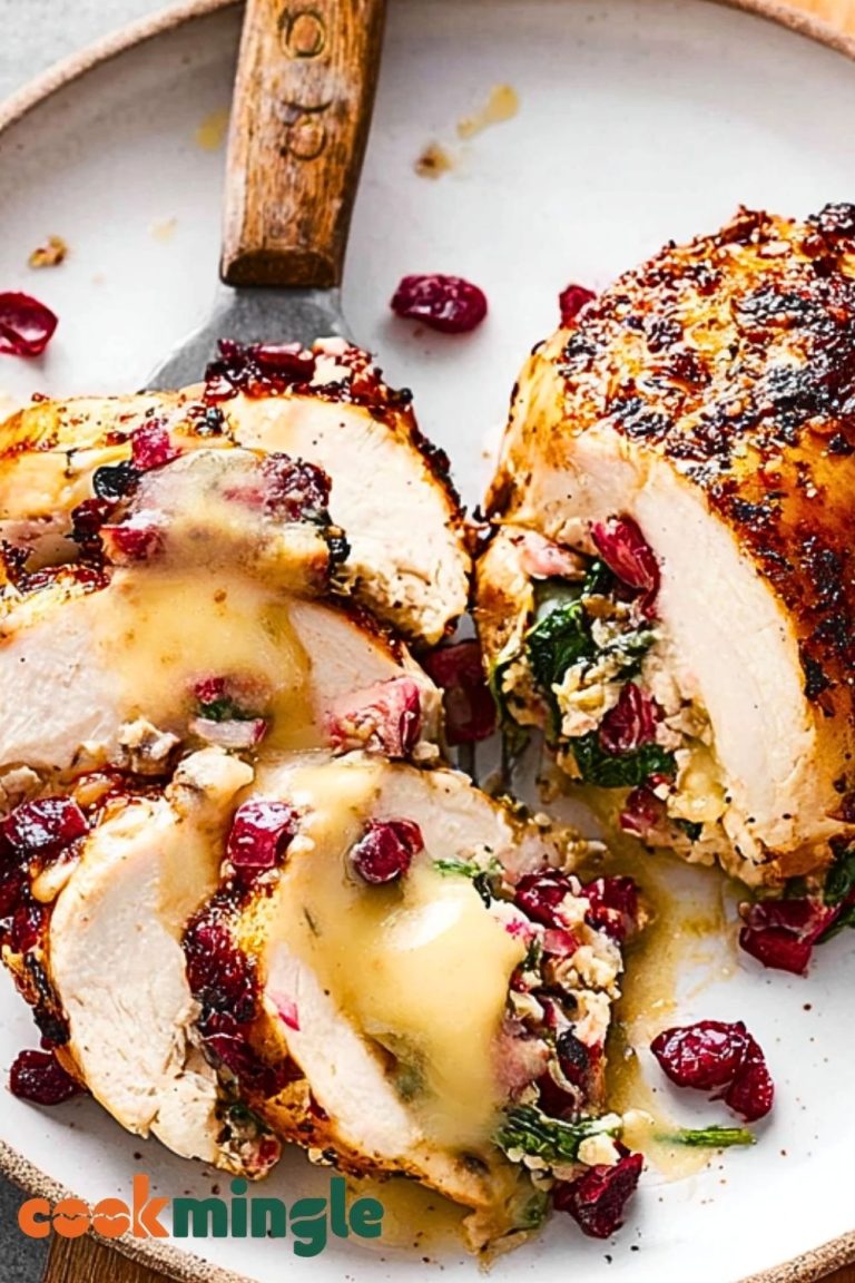 Cranberry Brie Stuffed Chicken Breasts