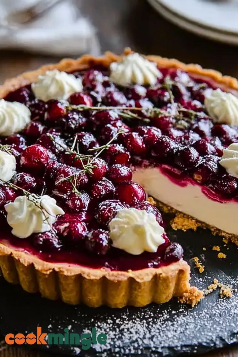 Cranberry White Chocolate Tart