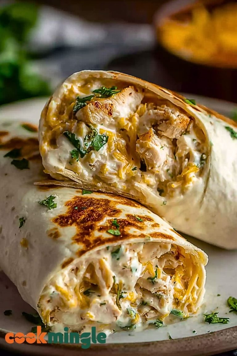 Creamy Chicken Cheese Wraps