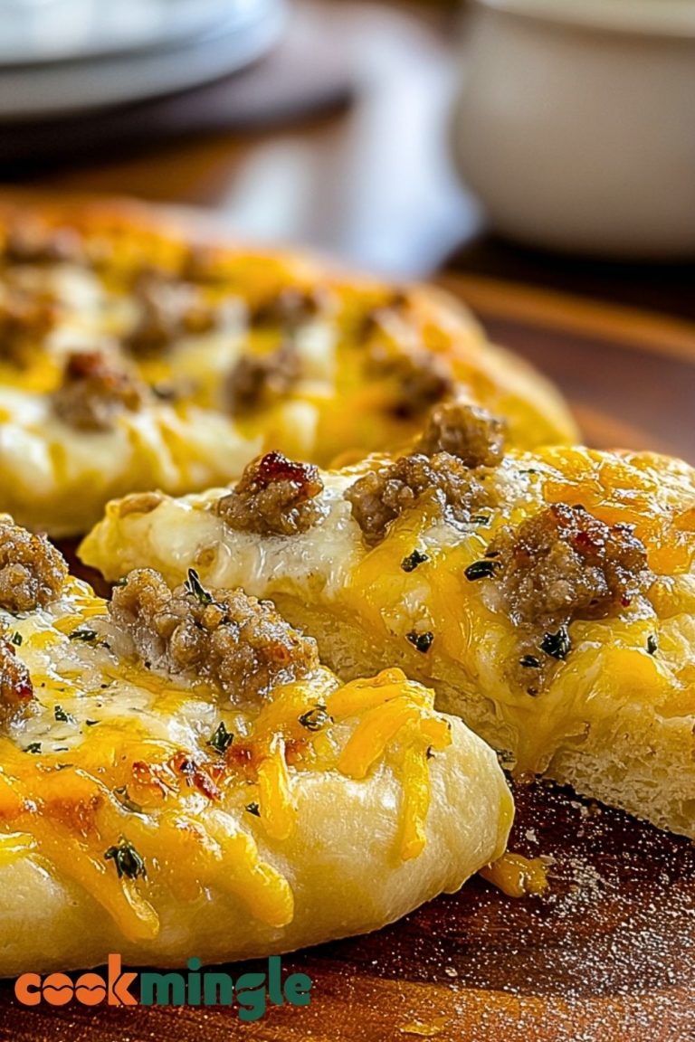 Delicious Sausage Gravy Crescent Roll Breakfast Pizza