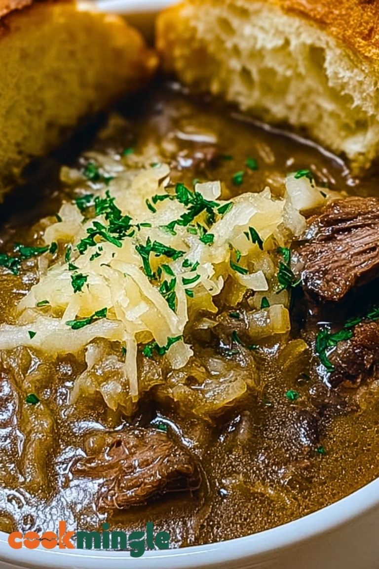 French Onion Beef Short Rib Soup