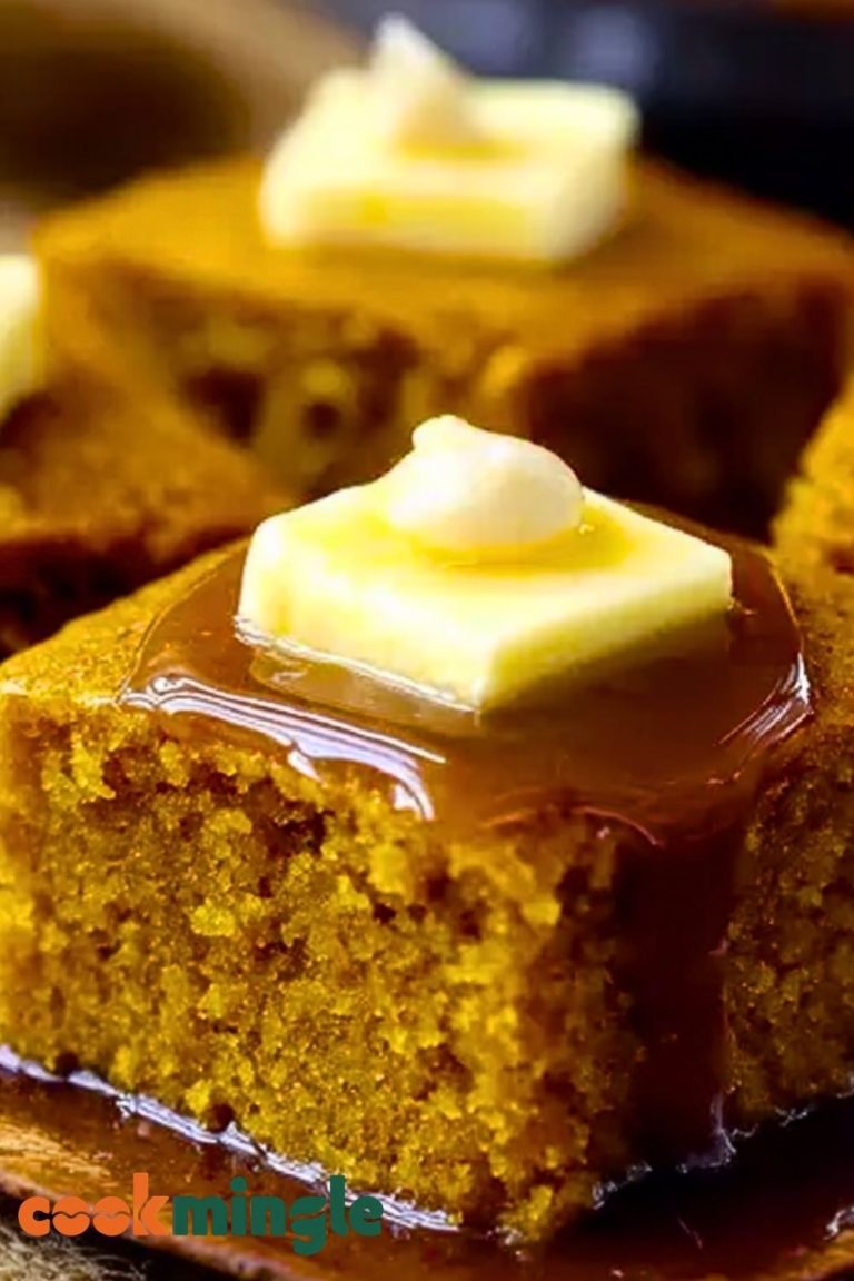 Pumpkin Cornbread with Cinnamon Honey Butter