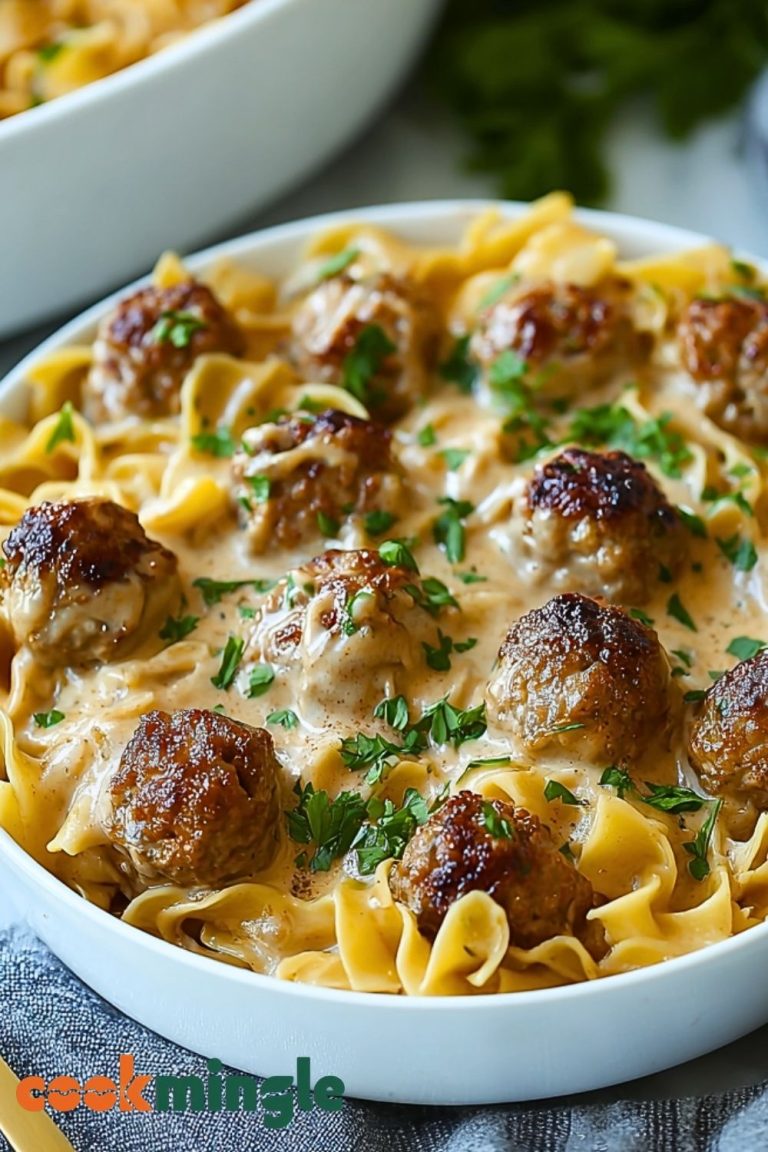 Swedish Meatball Noodle Bake
