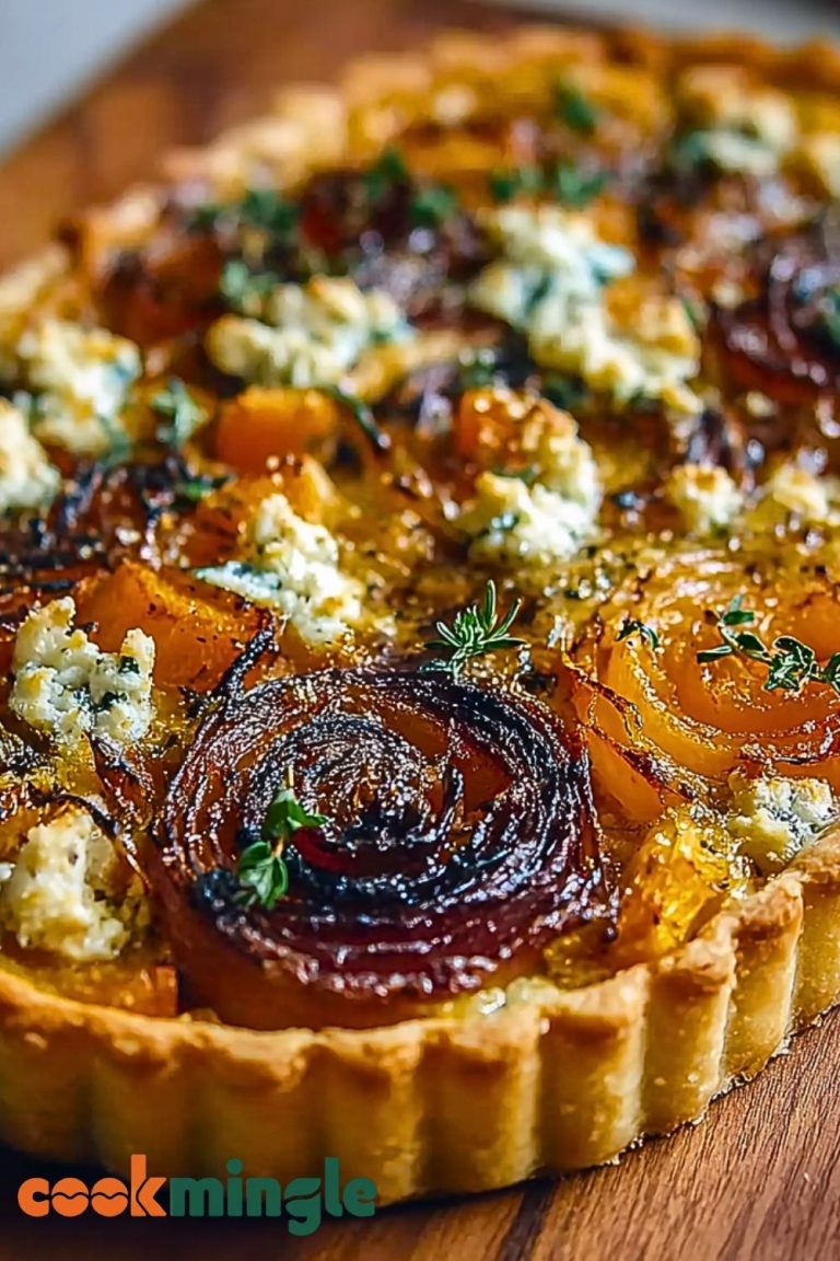 Caramelized Onion Butternut Squash Tart