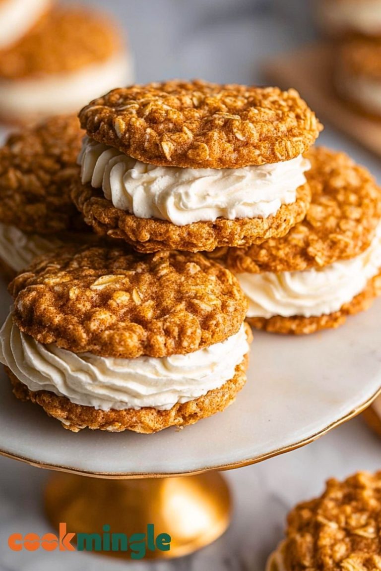 Easy Spiced Eggnog Oatmeal Cream Pies