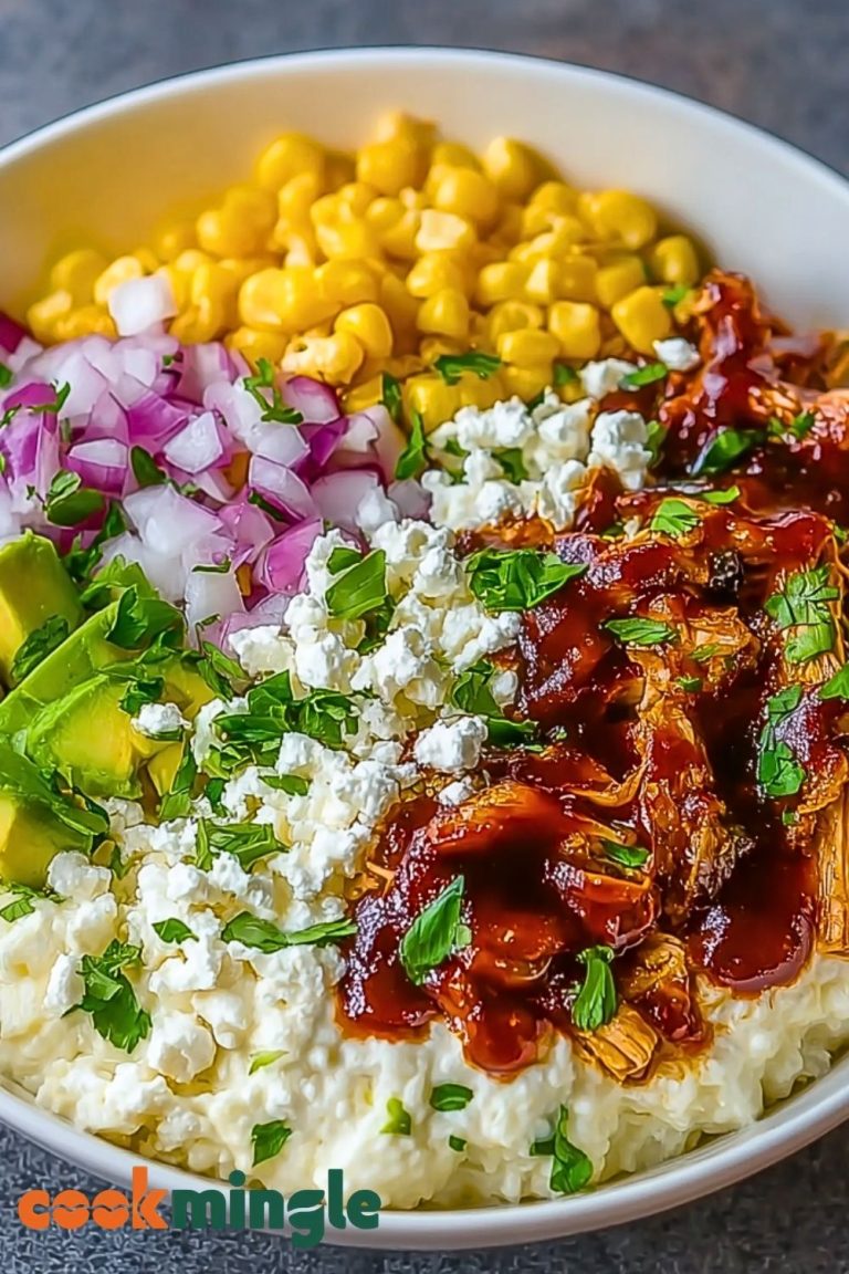 High Protein BBQ Chicken Cottage Cheese Bowl
