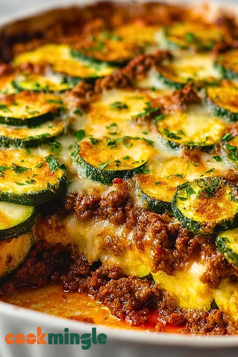 Low-Carb Ground Beef Zucchini Bake