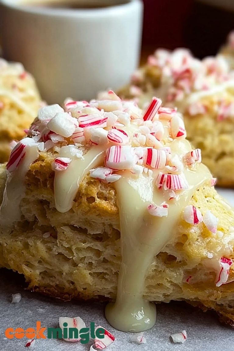 Peppermint White Chocolate Scones