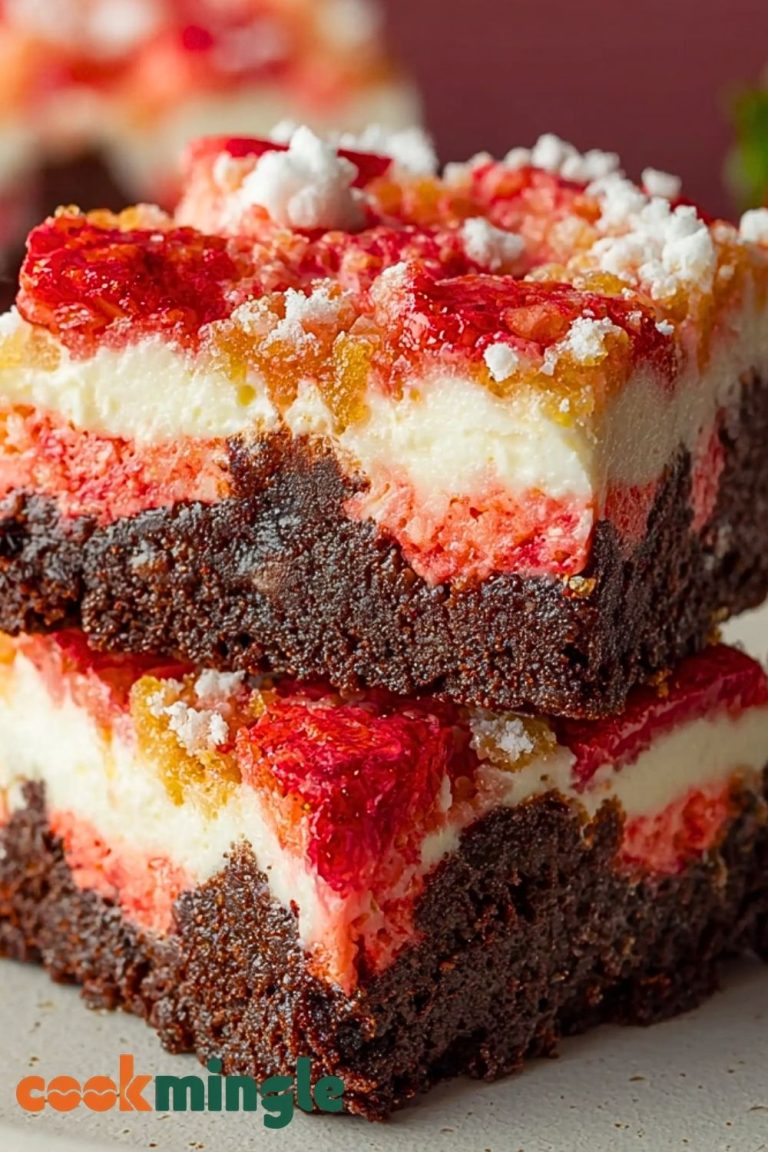 Strawberry Crunch Brownie Bars