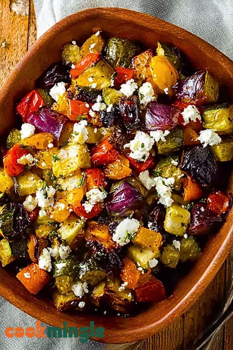 Tasty Roasted Vegetables With Feta