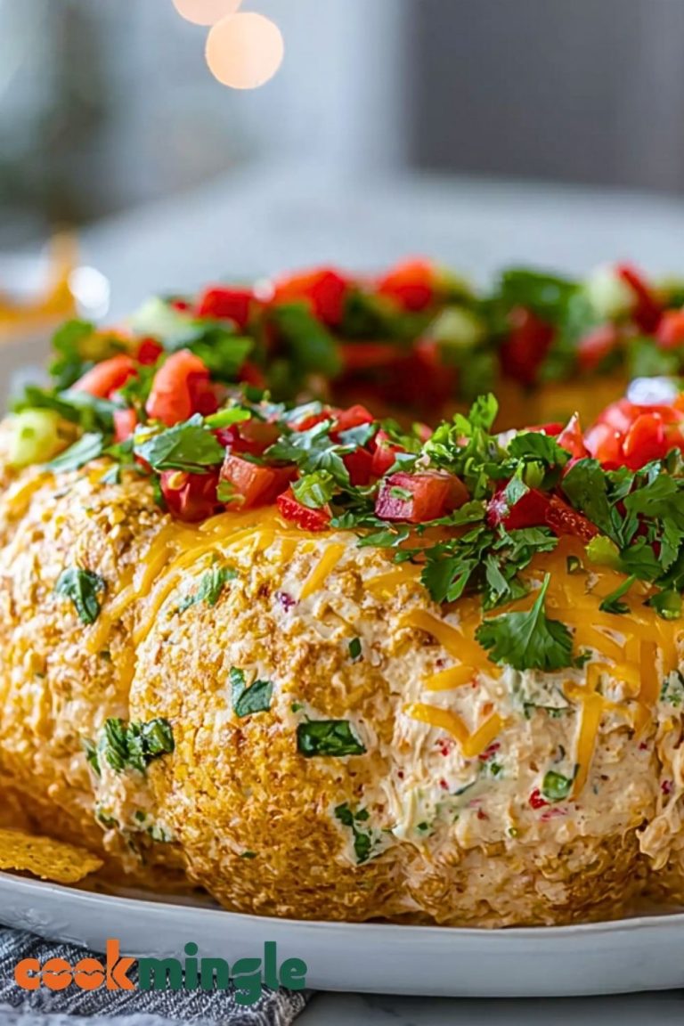 Christmas Taco Cheese Ball Wreath
