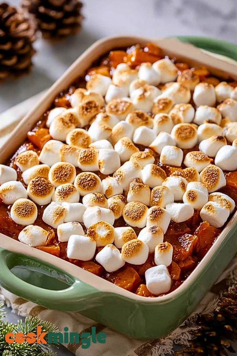 Glazed Candied Sweet Potatoes With Marshmallows