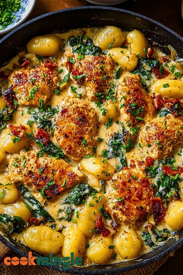 Savory Garlic Chicken and Gnocchi Skillet