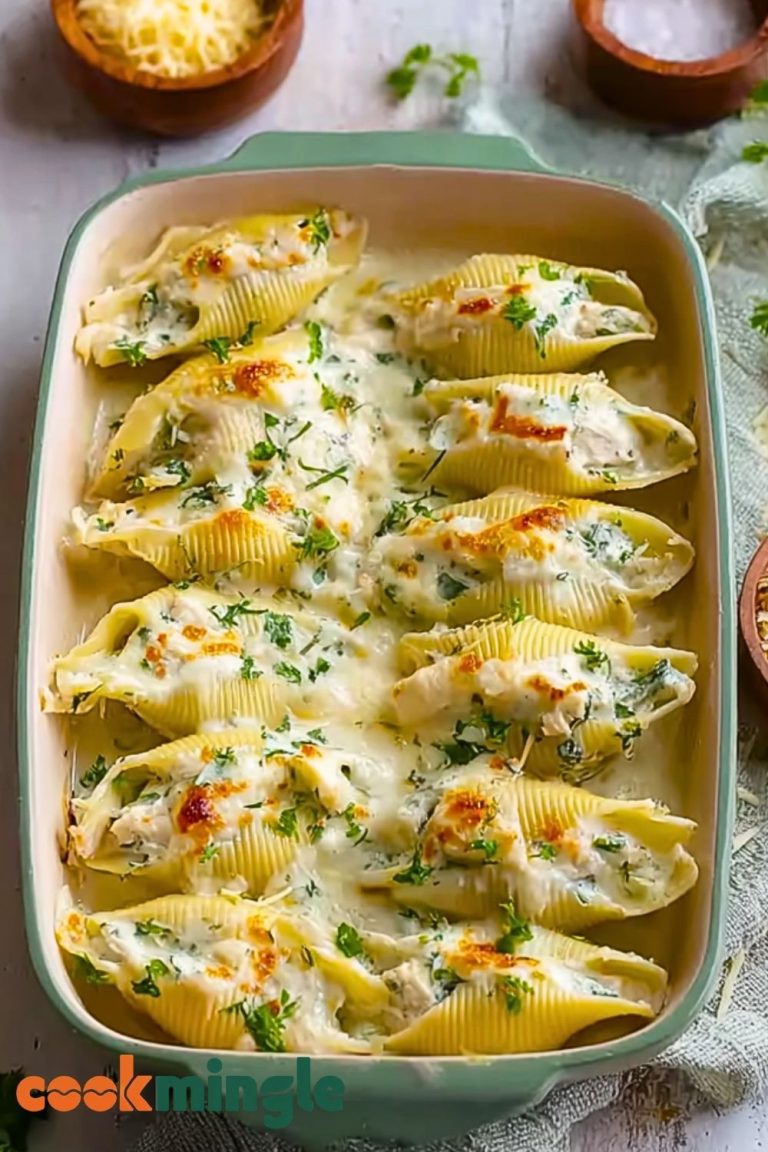 Best Baked Chicken Alfredo Stuffed Shells