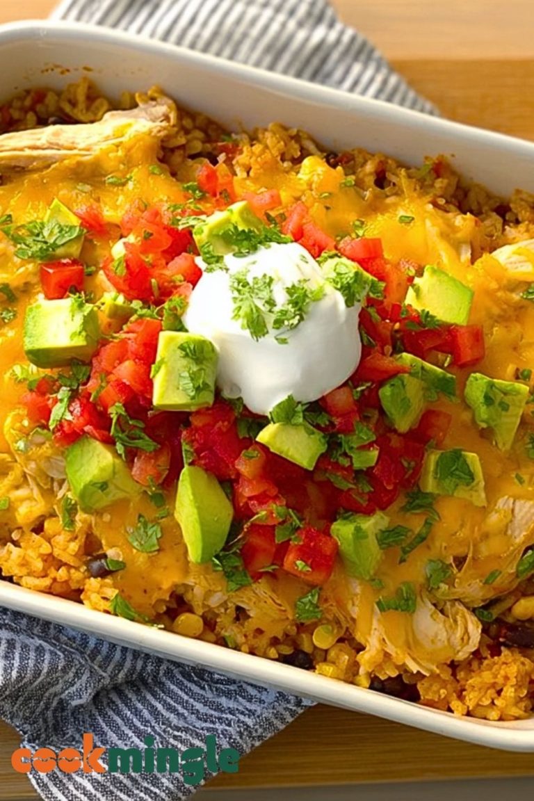 Cheesy Chicken & Mexican Rice Casserole