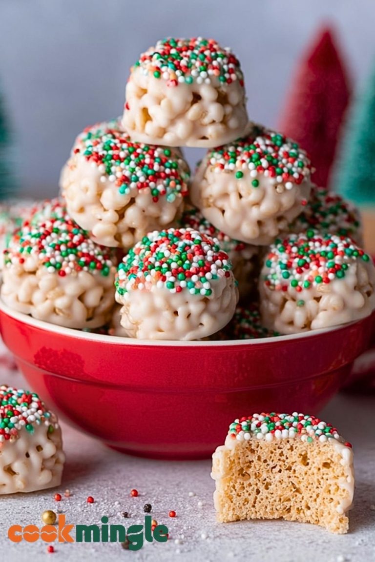 Christmas Rice Crispy Treats With Sprinkles