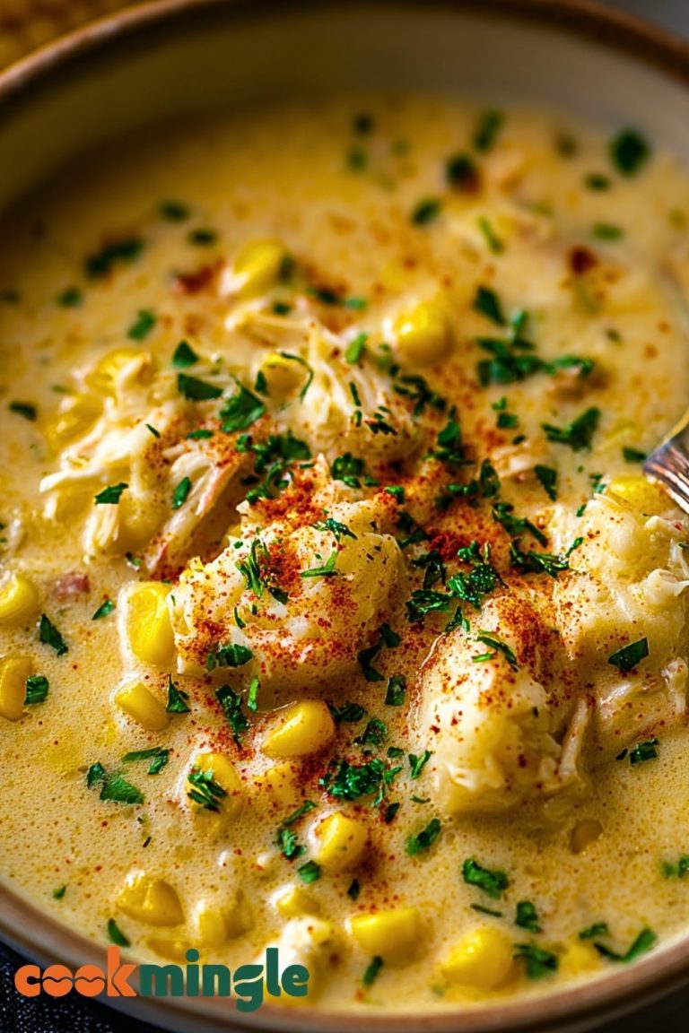 Creamy Cajun Crab & Corn Chowder