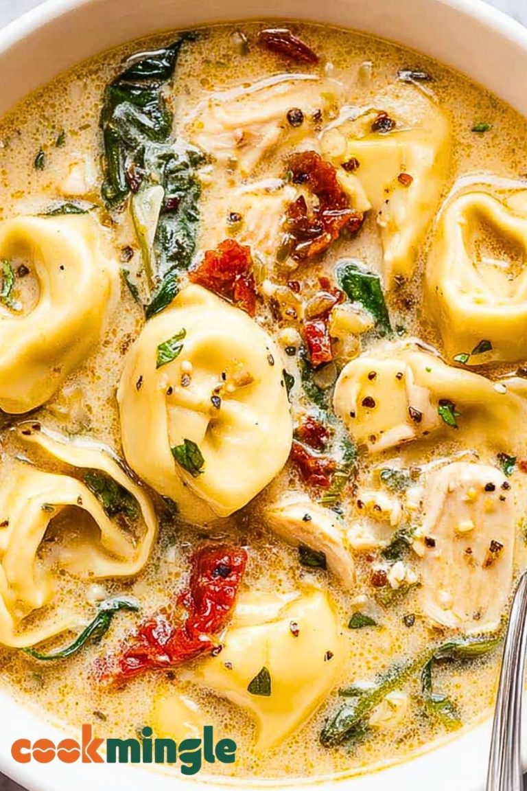 Creamy Tuscan Chicken Tortellini Soup