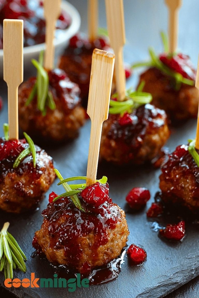 Easy Mini Meatball Skewers