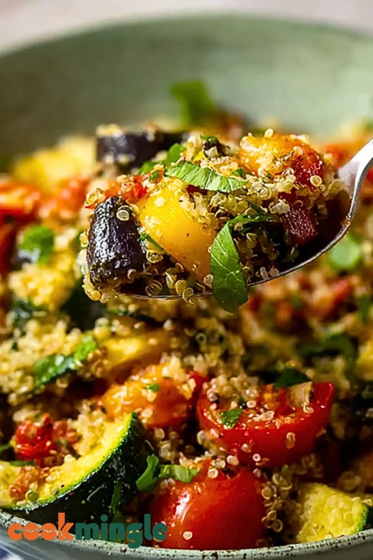 Mediterranean Quinoa Salad With Roasted Vegetables