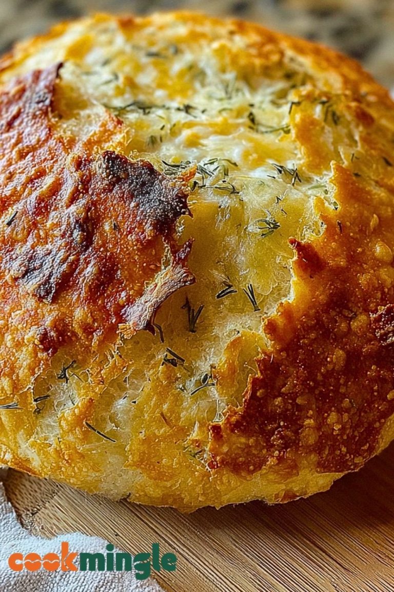 No-Knead Dill Gouda Artisan Bread