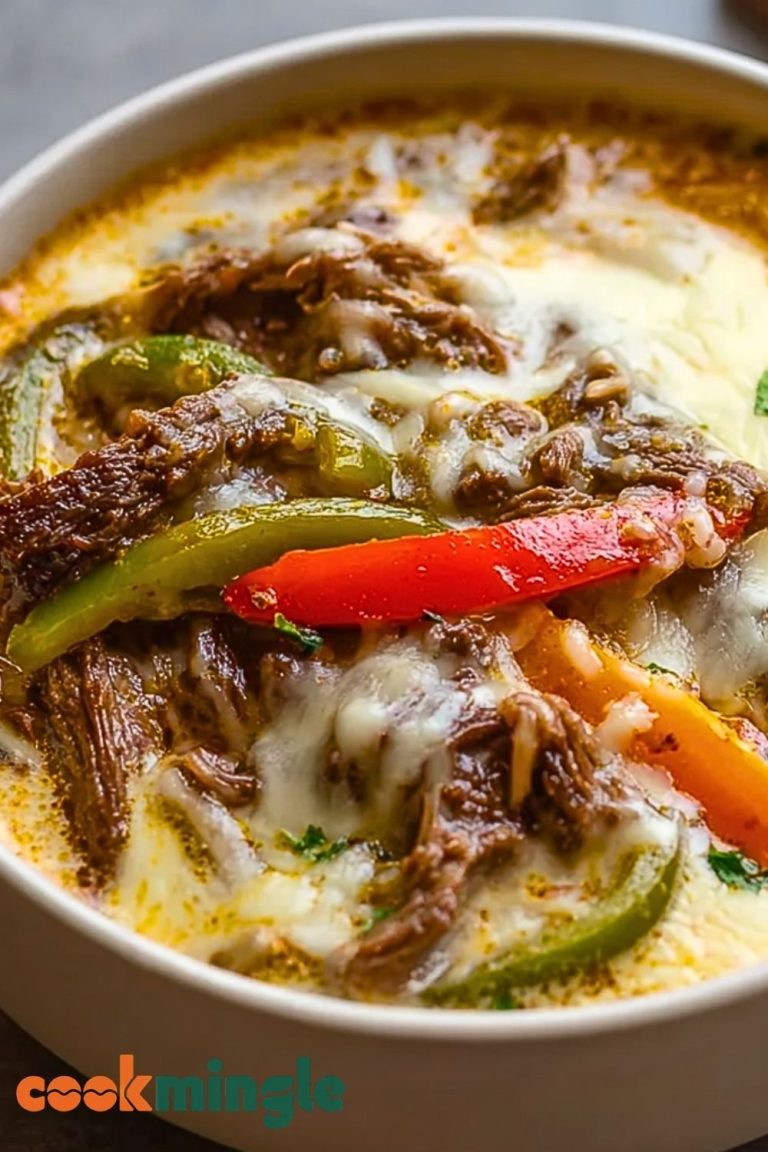 Philly Cheesesteak Soup