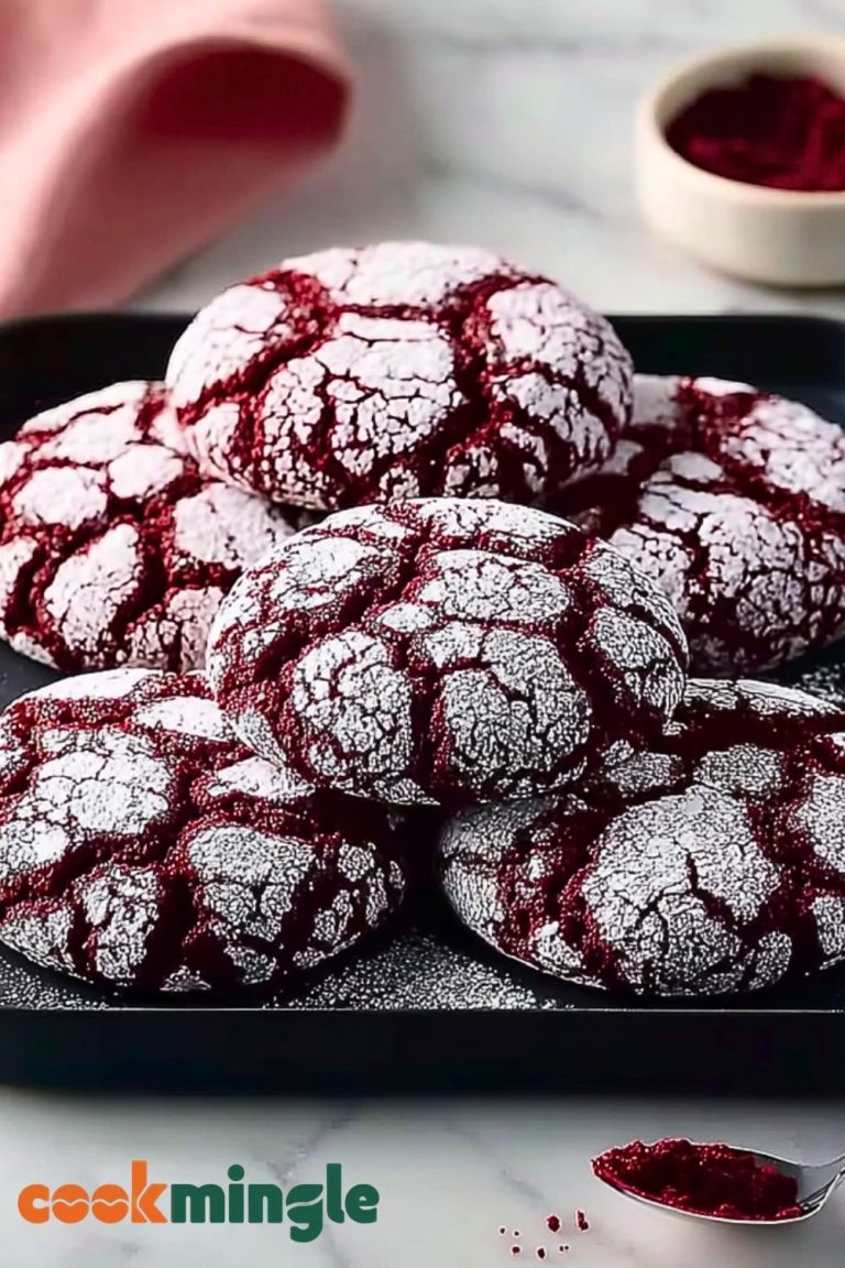 Quick Red Velvet Crinkle Cookies