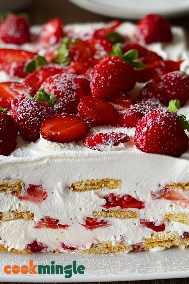 Strawberry Cream Cheese Icebox Cake