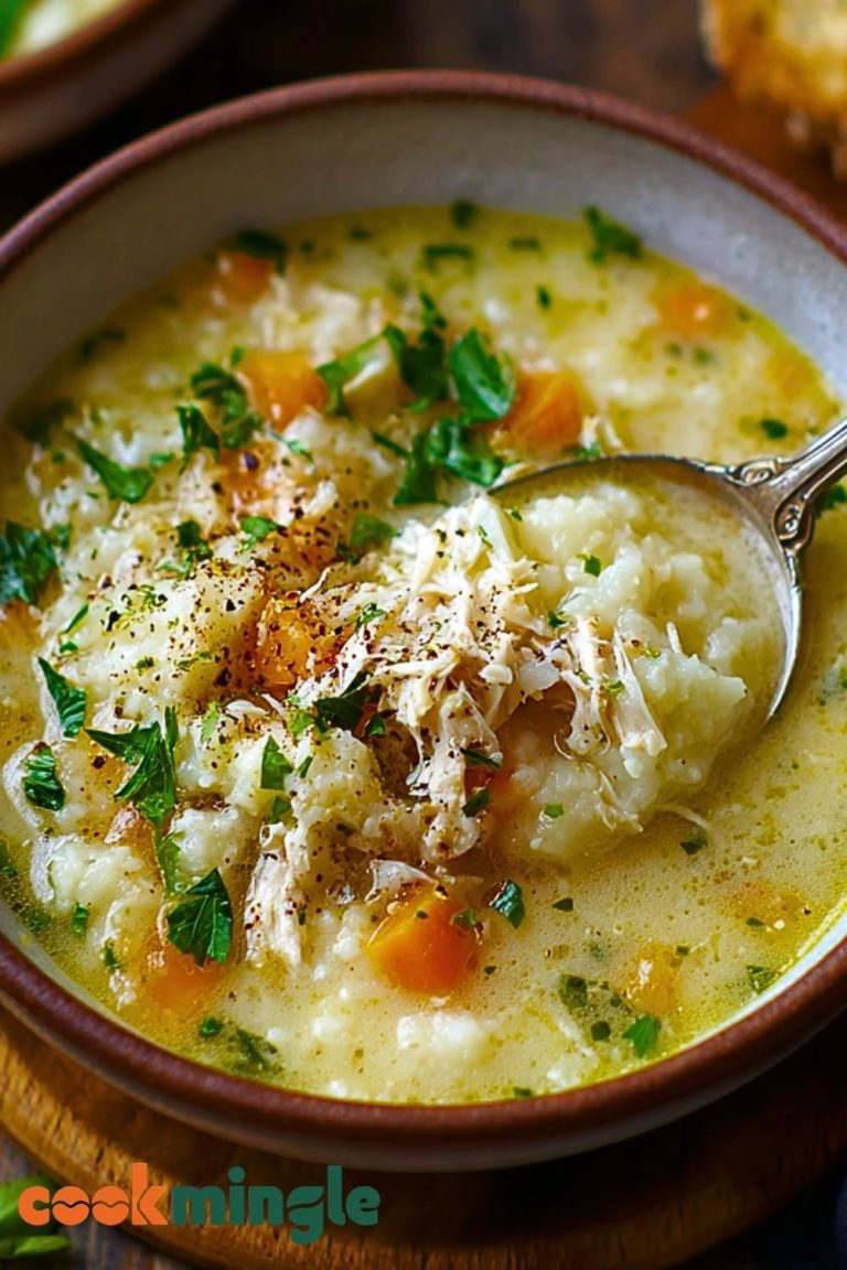 Warming Cauliflower Chicken Soup