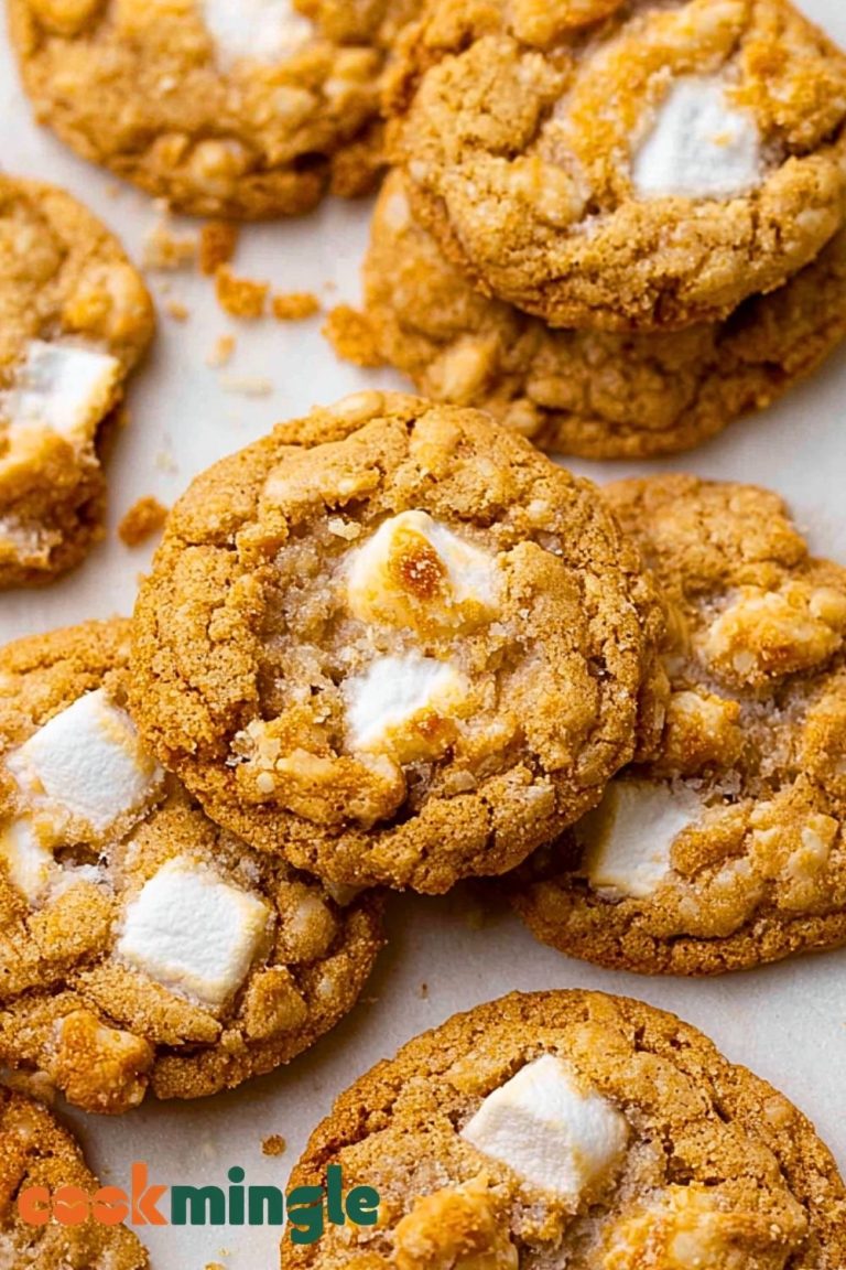 Brown Butter Marshmallow Crispy Cookies