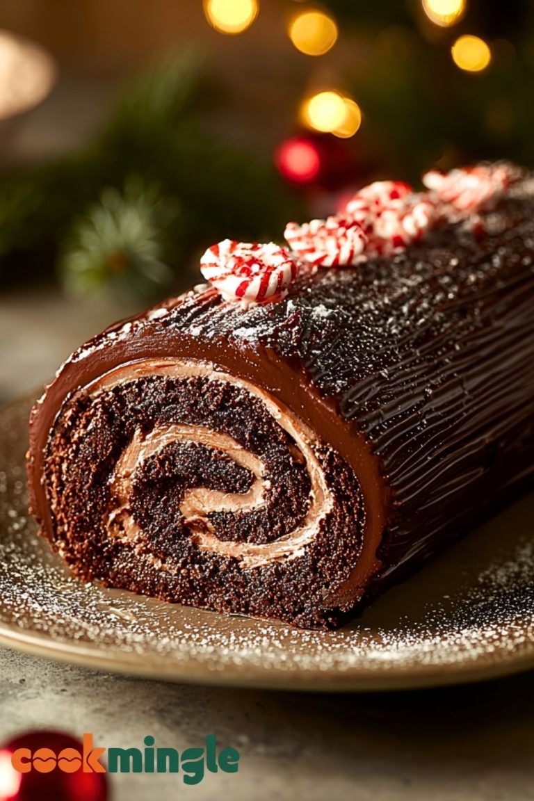 Chocolate Brownies Yule Log
