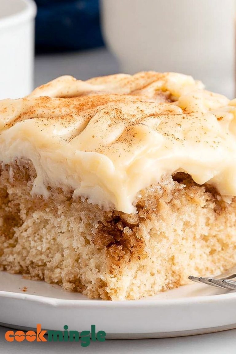 Cinnamon Roll Poke Cake