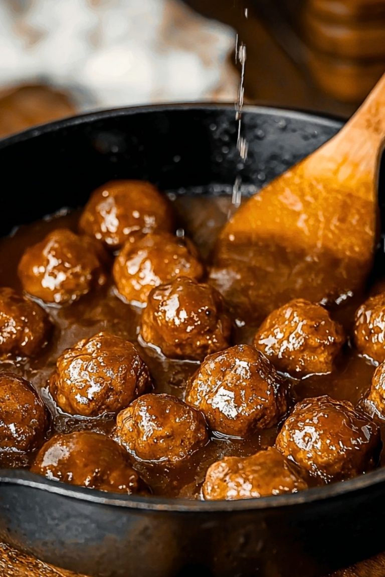 Crockpot Meatballs & Gravy
