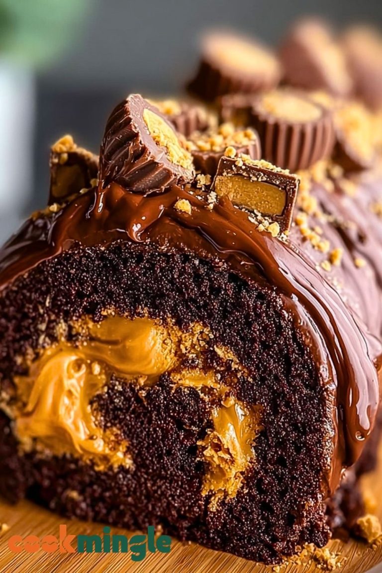 Delicious Peanut Butter Cup Chocolate Roll