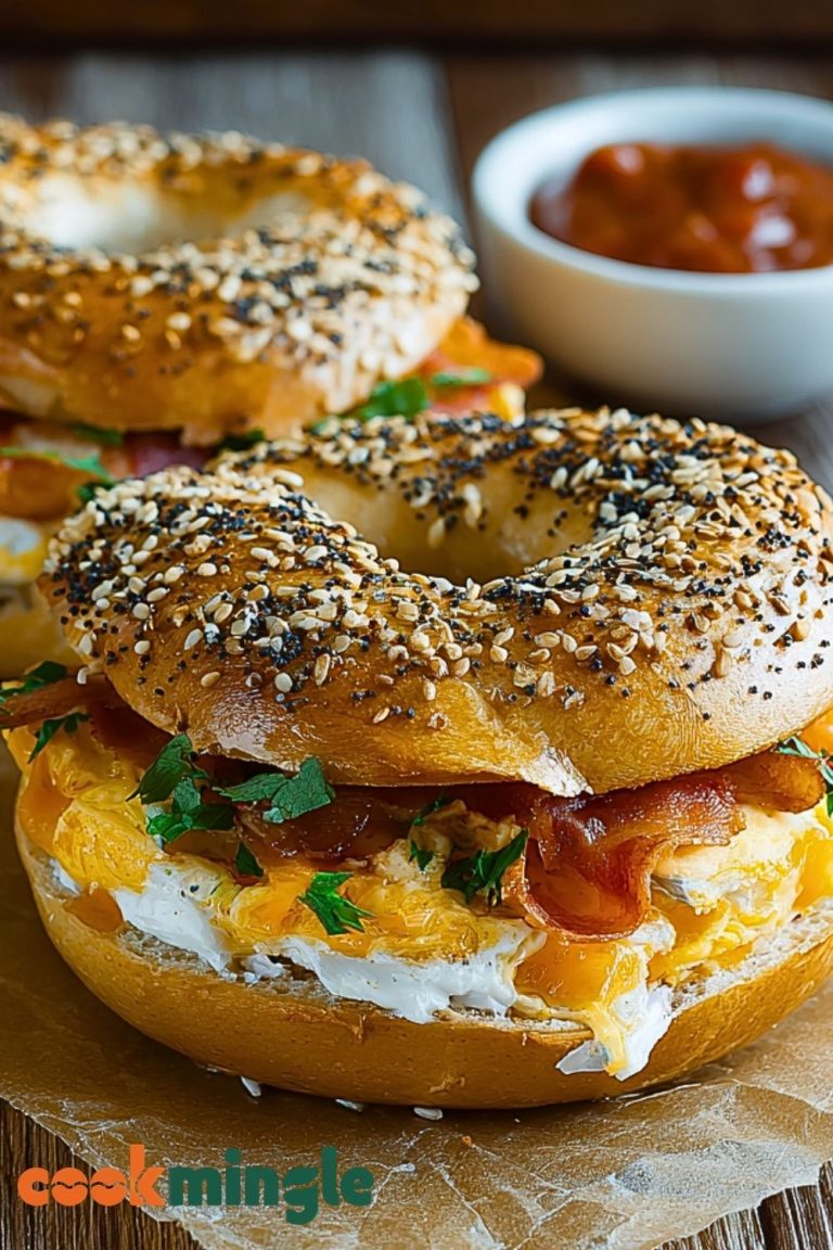 Easy Quiche Stuffed Bagels