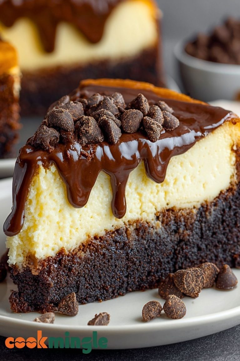 Fudgy Brownie Bottom Cheesecake