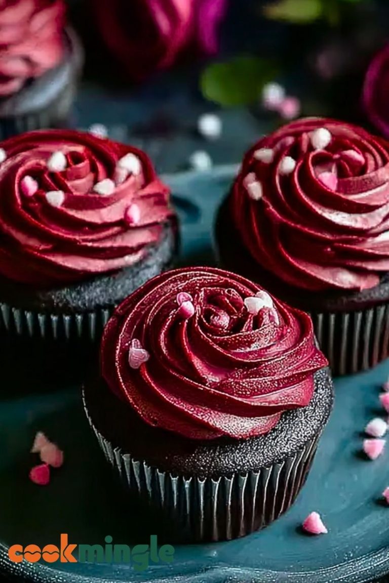 Midnight Rose Garden Cupcakes