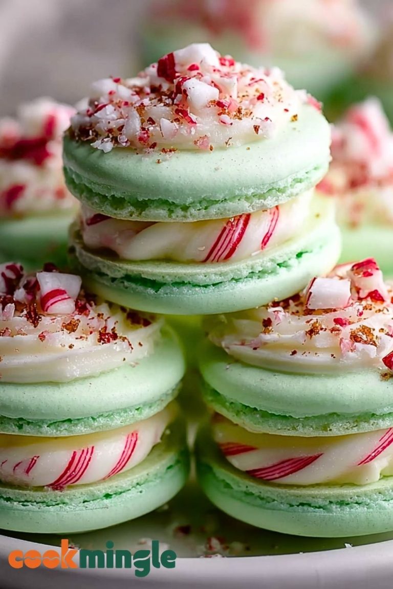 Peppermint Macarons