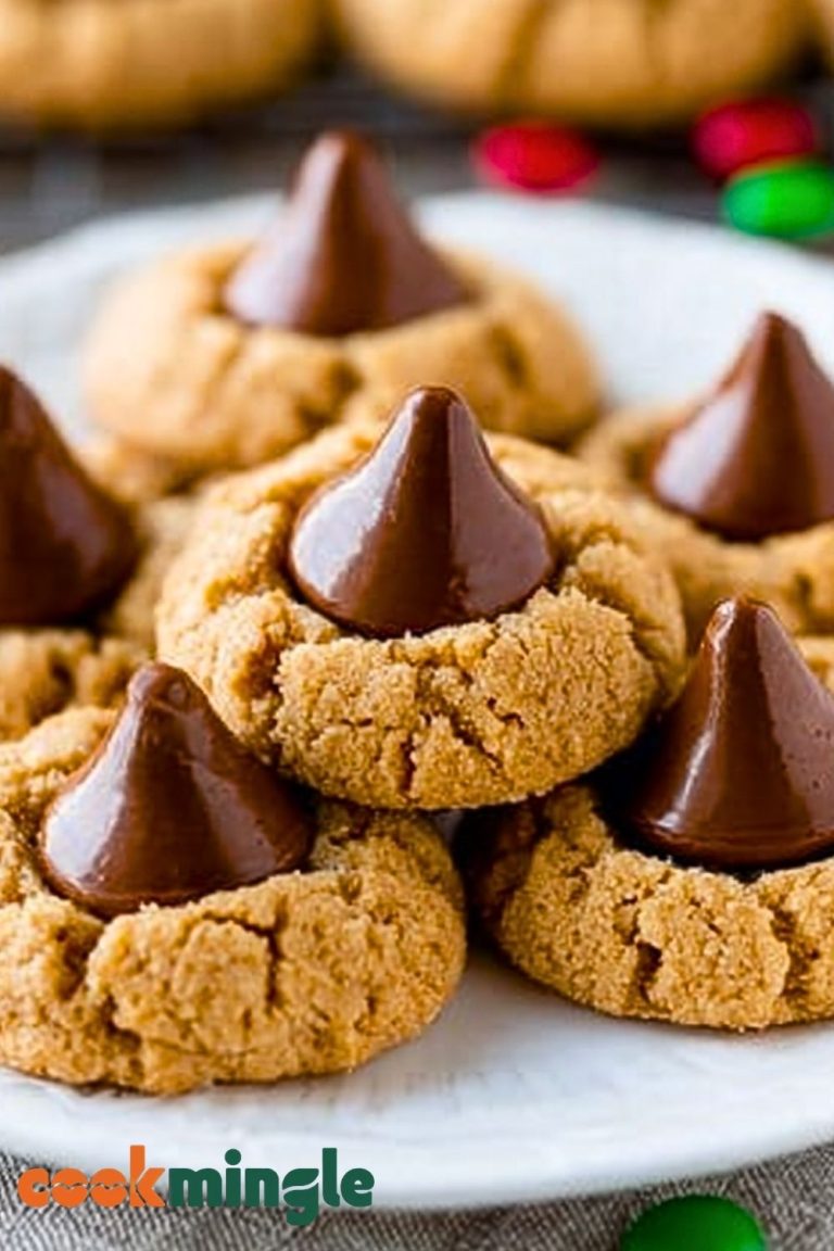 Soft Peanut Butter Cookies With Chocolate Kisses