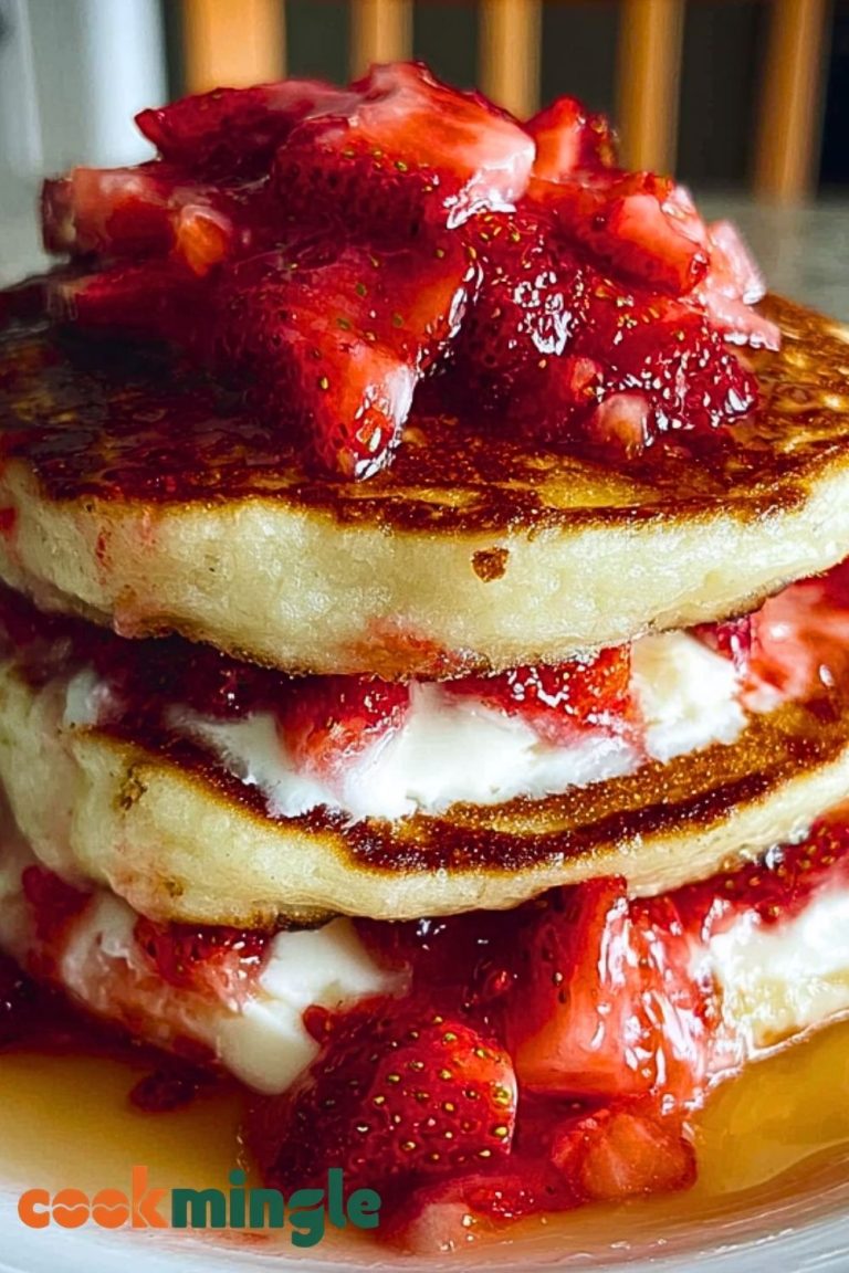 Strawberry Cheesecake Pancakes