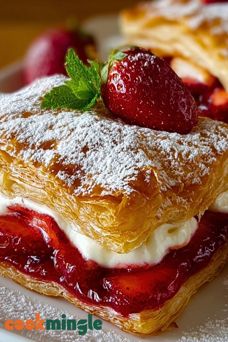 Strawberry Flaky Puff Pastry