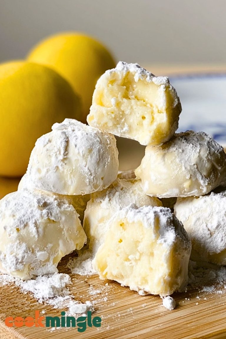 Sweet and Creamy Lemon Bar Truffles