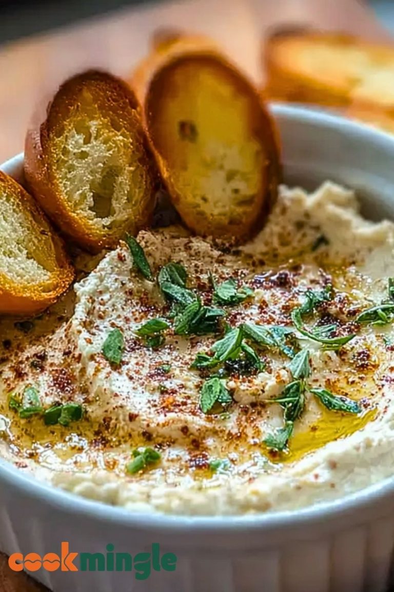 Warm Boursin Dip with Crostini