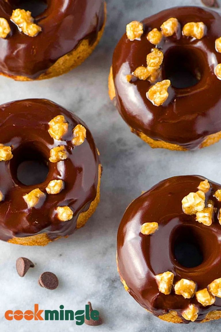 Banana Doughnuts with Chocolate Glaze