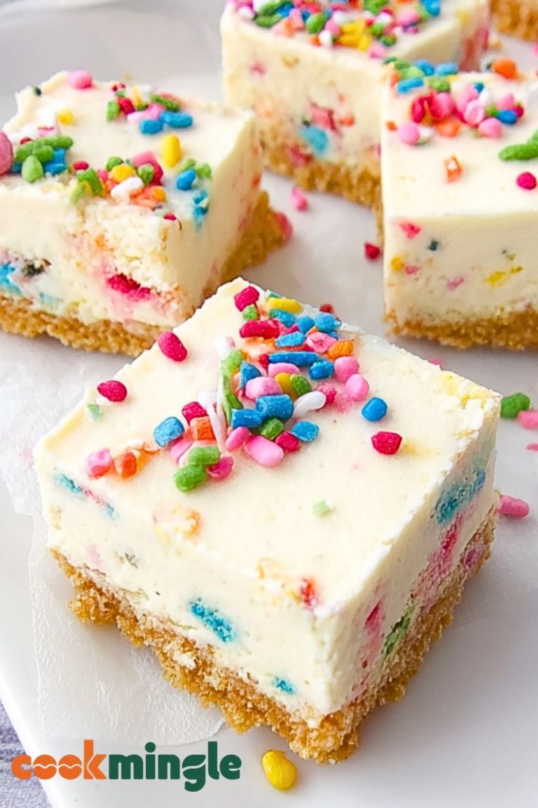 Easter Funfetti Cheesecake Bars