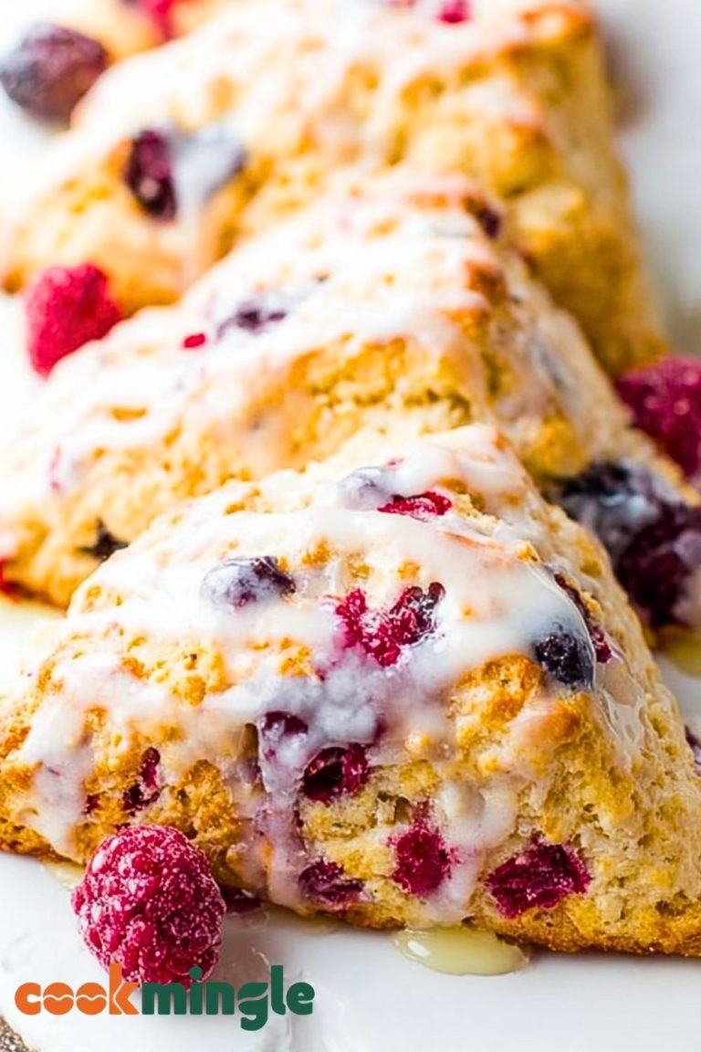 Glazed Mixed Berry Scones
